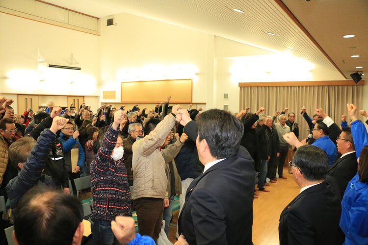 阿弥陀での演説会にて応援してくださる皆様