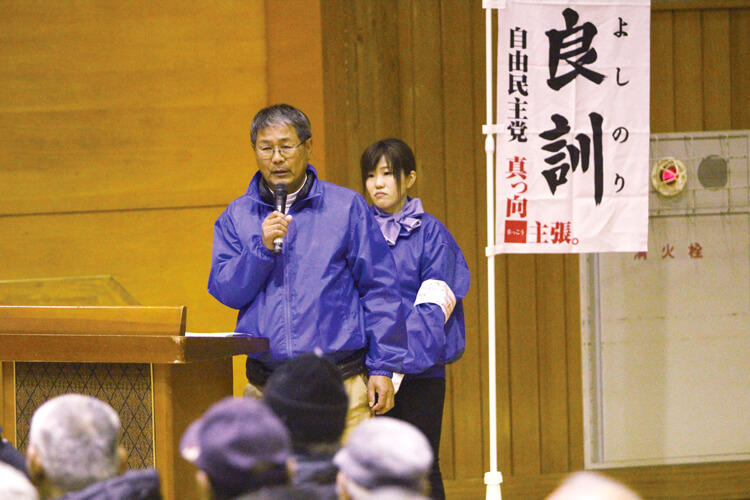曳馬中学校での個人演説会の様子3