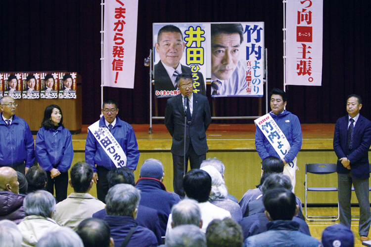 曳馬中学校での個人演説会の様子4