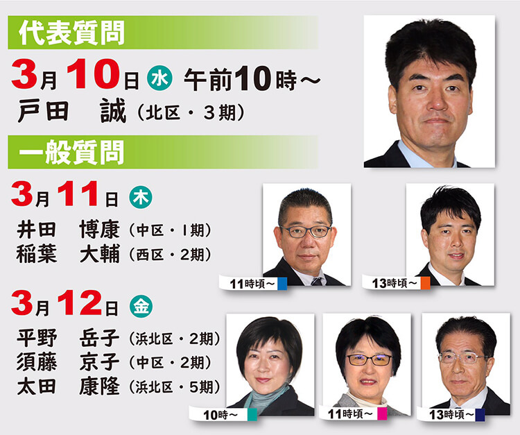 井田博康が2021年3月11日に一般質問します