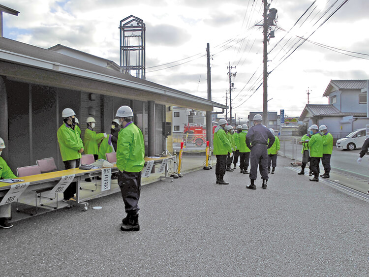 曳馬阿弥陀町の地域防災訓練の様子1